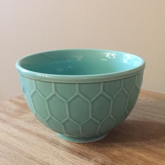 Creative Co-Op Other - Creative Co-Op. Aqua Honeycomb Pattern Bowl